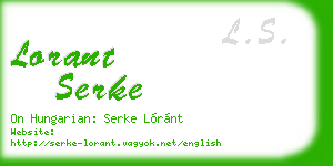 lorant serke business card